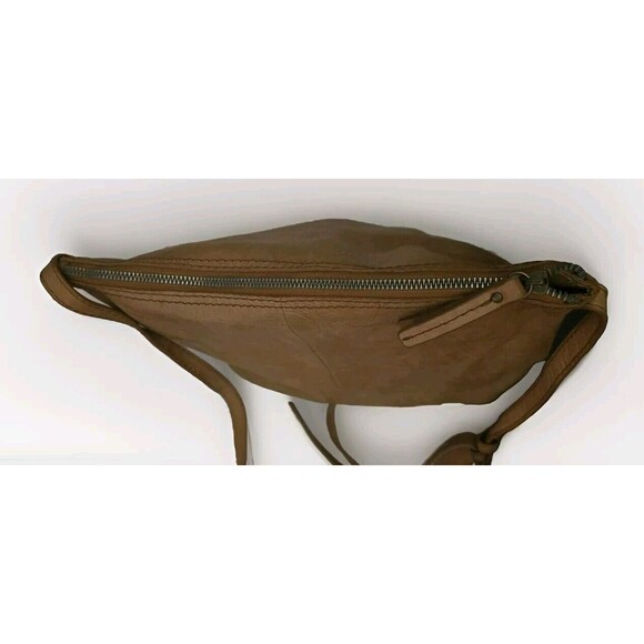 American Leather Co Austin Cafe Latte Tooled Embossed Tan Leather‎  Bag - Picture 9 of 13